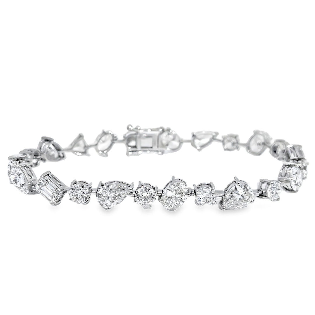 17.94 CTW Diamond 18K White Gold Bracelet