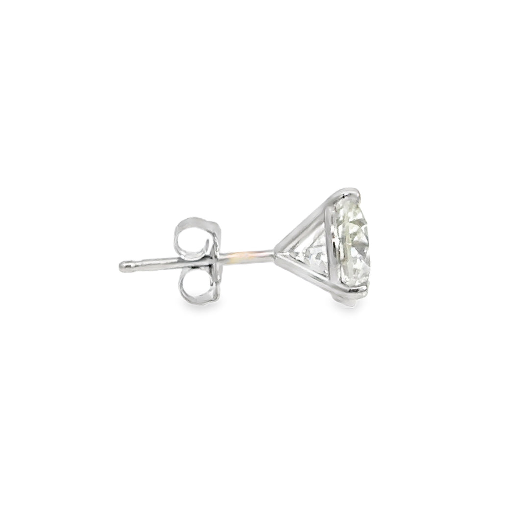 4.01 CTW Diamond 14K White Gold Stud Earrings