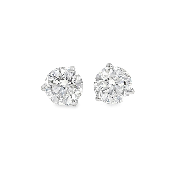 4.01 CTW Diamond 14K White Gold Stud Earrings