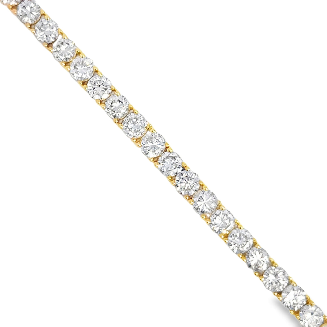 9.73 CTW Diamond 14K Yellow Gold Tennis Bracelet