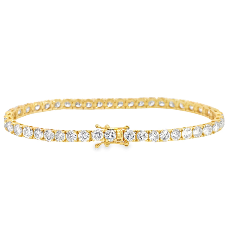 9.73 CTW Diamond 14K Yellow Gold Tennis Bracelet