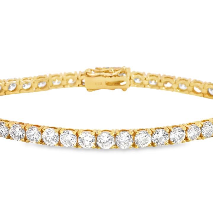 9.73 CTW Diamond 14K Yellow Gold Tennis Bracelet