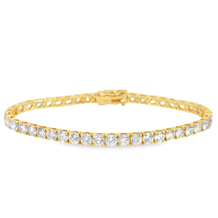 9.73 CTW Diamond 14K Yellow Gold Tennis Bracelet