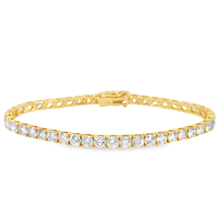 9.73 CTW Diamond 14K Yellow Gold Tennis Bracelet