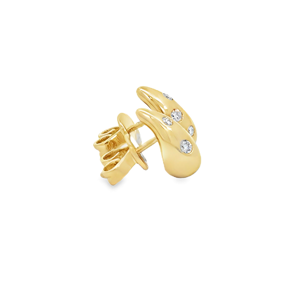 0.25 CTW Diamond 14K Yellow Gold Teardrop Earrings