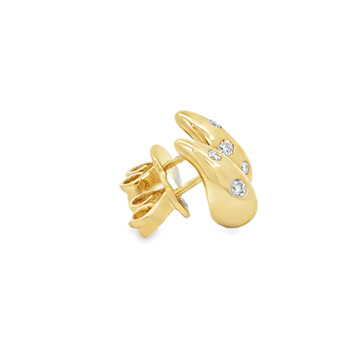 0.25 CTW Diamond 14K Yellow Gold Teardrop Earrings