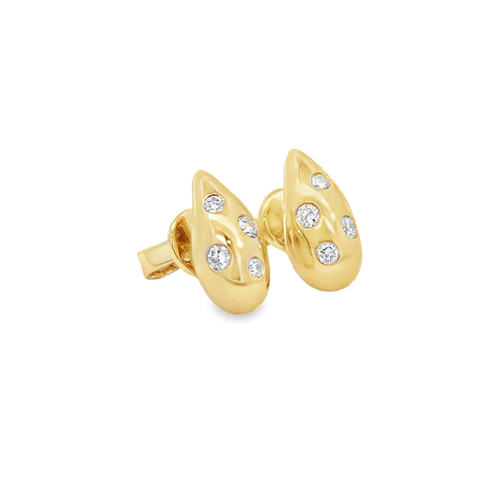 0.25 CTW Diamond 14K Yellow Gold Teardrop Earrings