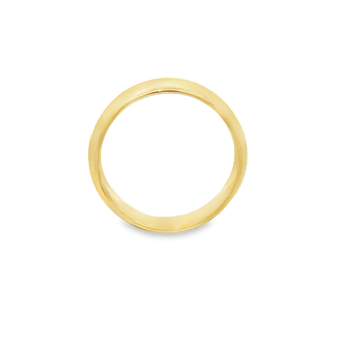 6.5MM 14K Yellow Gold Men’s Wedding Band
