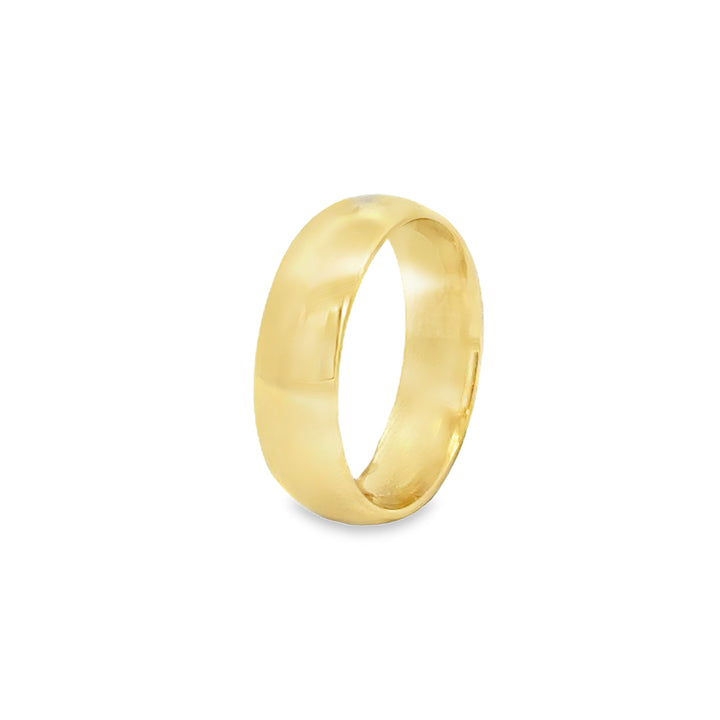 6.5MM 14K Yellow Gold Men’s Wedding Band