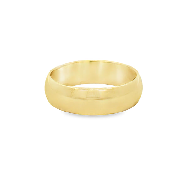 6.5MM 14K Yellow Gold Men’s Wedding Band