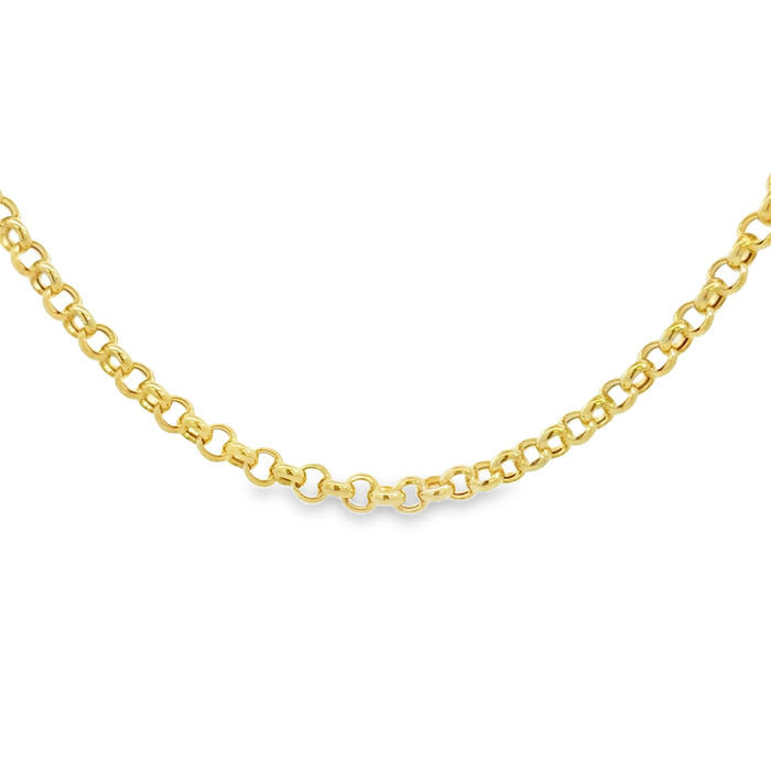 4.4MM 18K Yellow Gold Rolo Chain Necklace