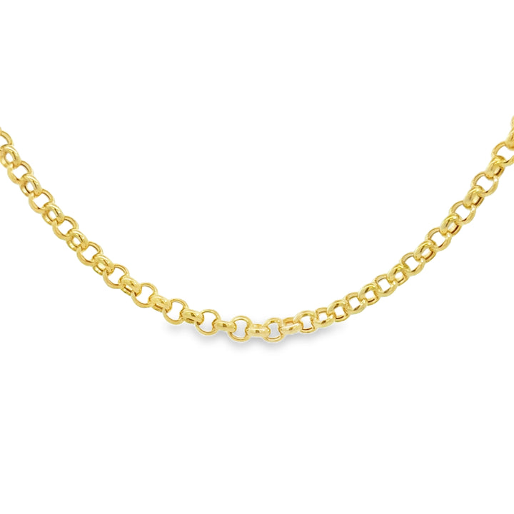 4.4MM 18K Yellow Gold Rolo Chain Necklace