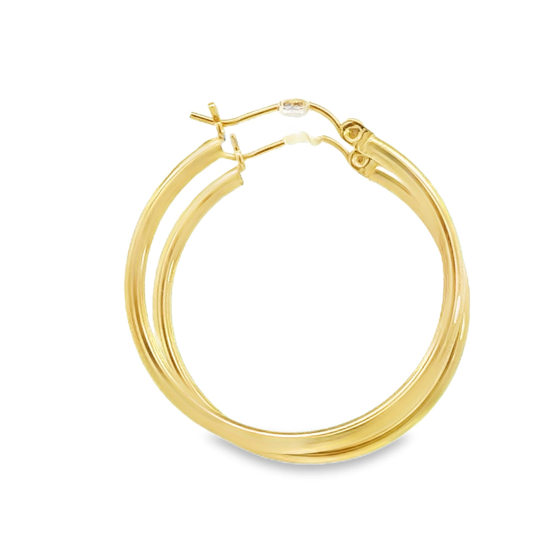 30MM 14K Yellow Gold Hoop Earrings