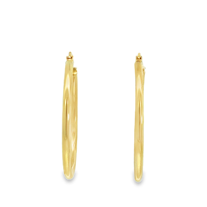 30MM 14K Yellow Gold Hoop Earrings