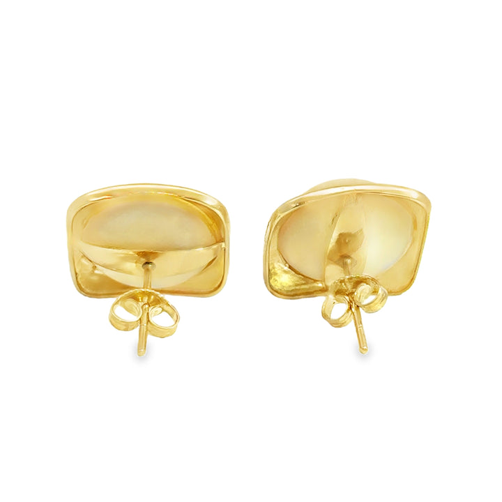 15.5MM Mabe Pearl 14K Yellow Gold Stud Earrings