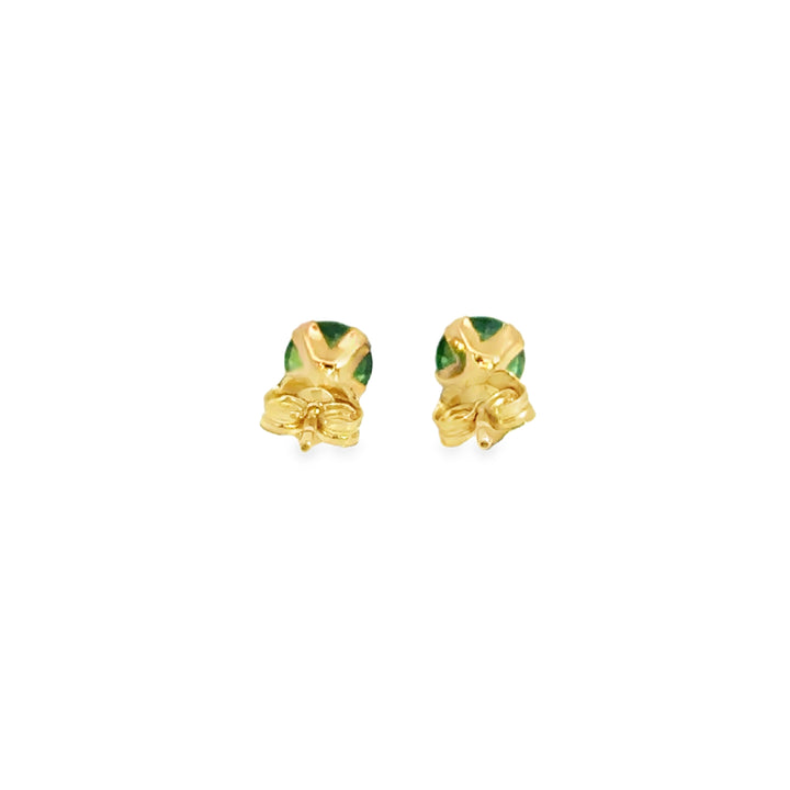 0.65 CTW Tsavorite Garnet 14K Yellow Gold Stud Earrings
