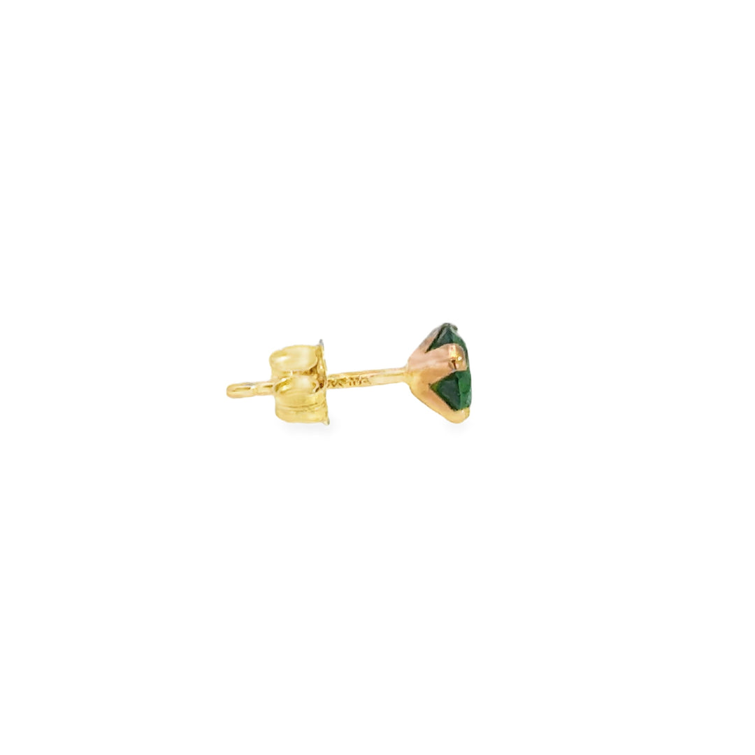 0.65 CTW Tsavorite Garnet 14K Yellow Gold Stud Earrings