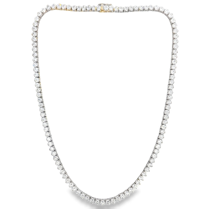 21.32 CTW Diamond 14K Yellow Gold Tennis Necklace