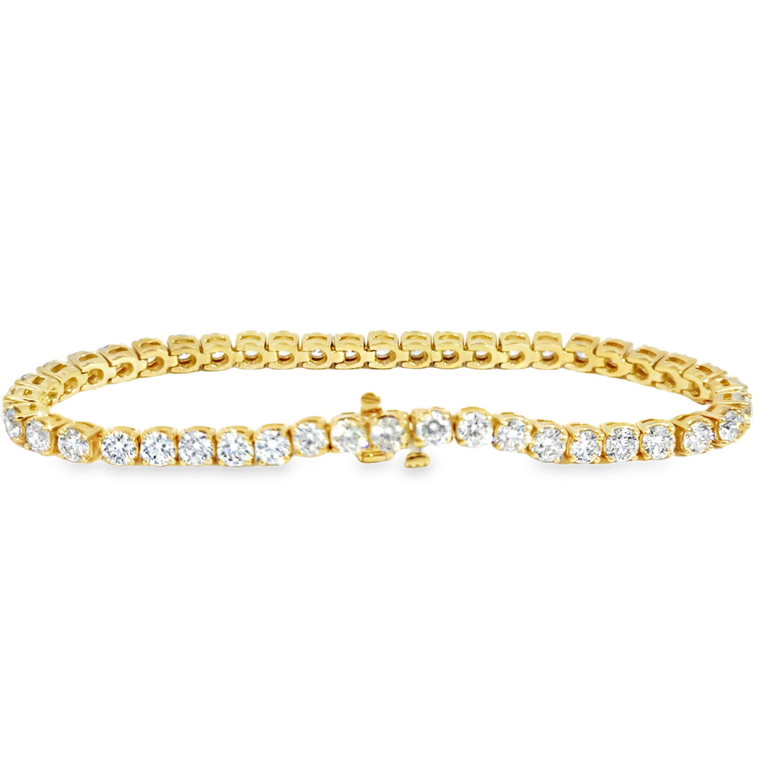 8.46 CTW Diamond 14K Yellow Gold Tennis Bracelet