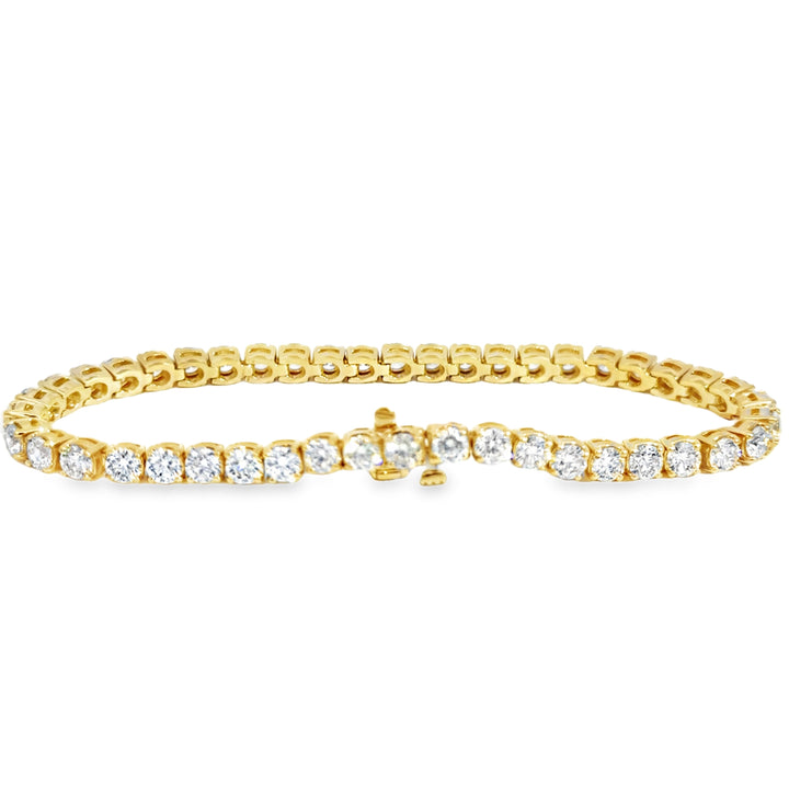 8.46 CTW Diamond 14K Yellow Gold Tennis Bracelet