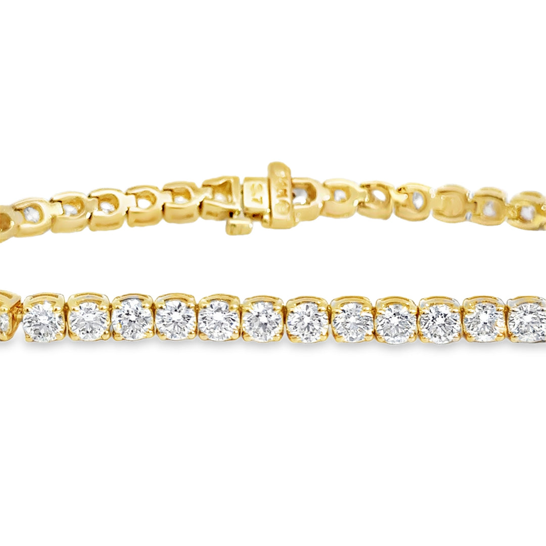 8.46 CTW Diamond 14K Yellow Gold Tennis Bracelet