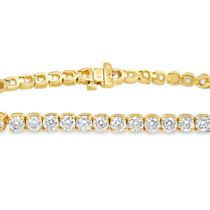 8.46 CTW Diamond 14K Yellow Gold Tennis Bracelet