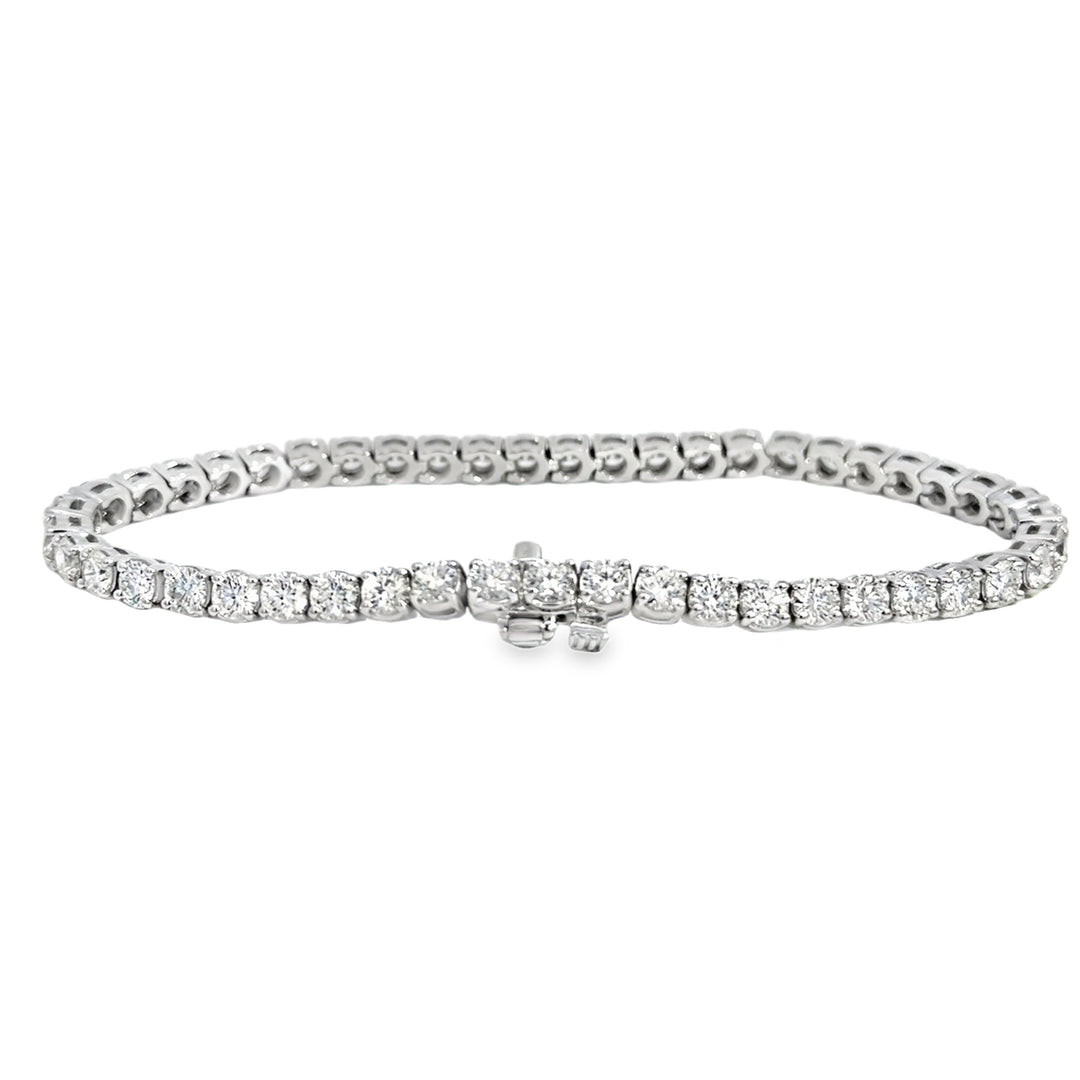 7.05 CTW Diamond 14K White Gold Tennis Bracelet