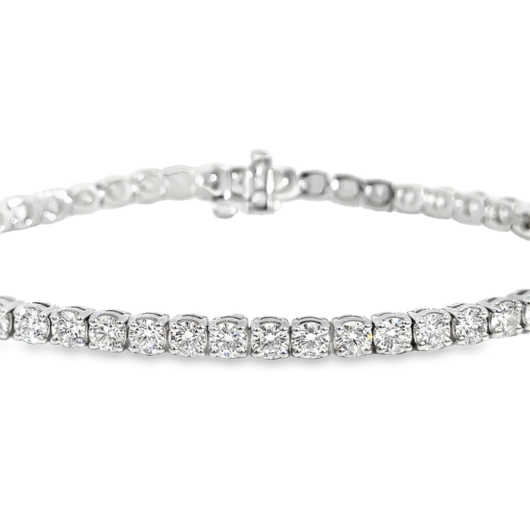 7.05 CTW Diamond 14K White Gold Tennis Bracelet