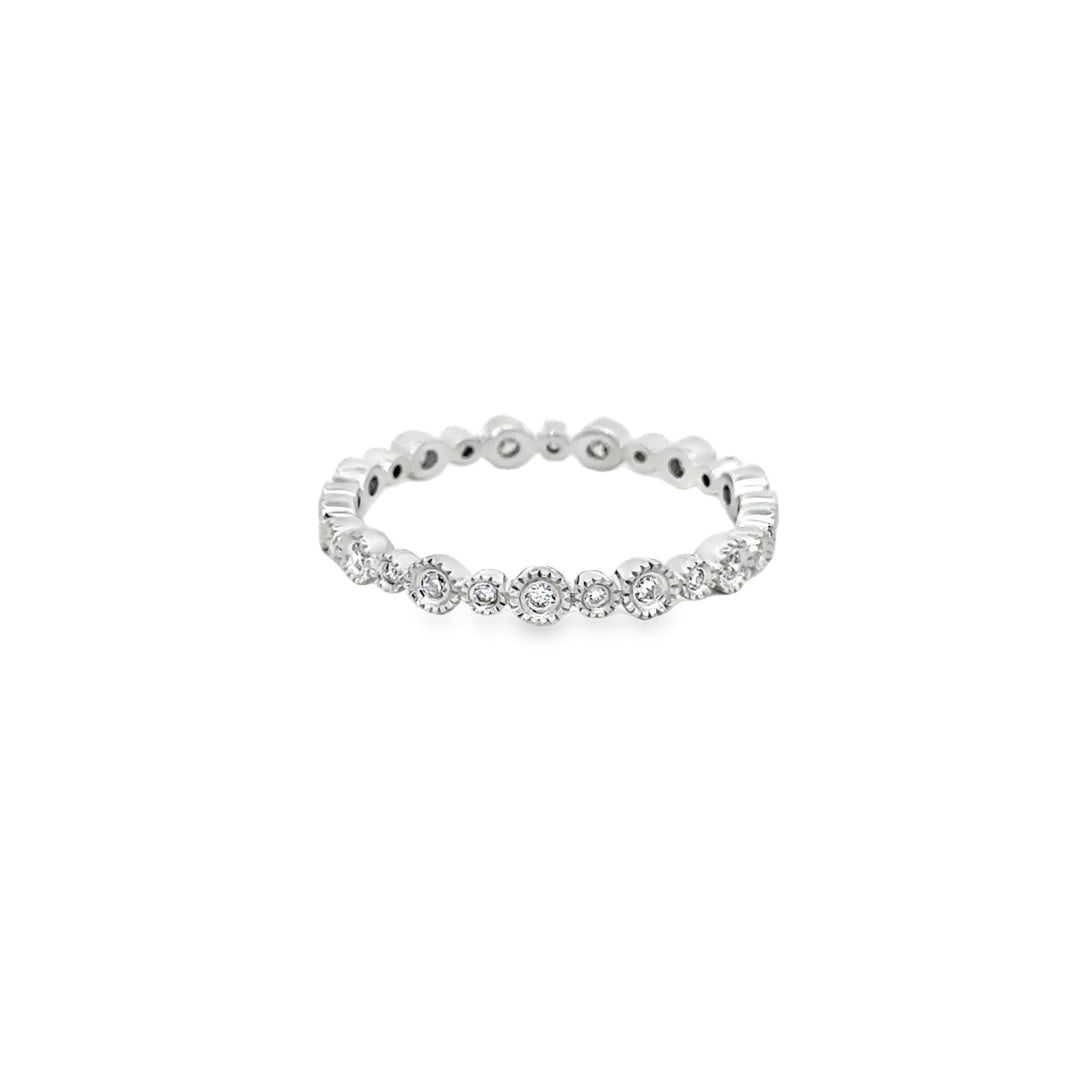 0.20 CTW Diamond 14K White Gold Stacking Band Ring