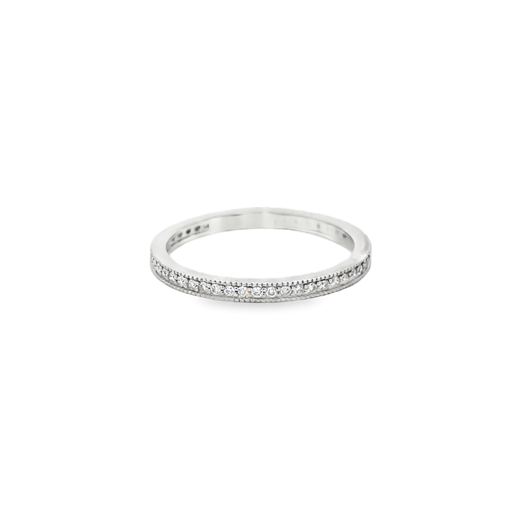 0.20 CTW Diamond 14K White Gold Stacking Band Ring