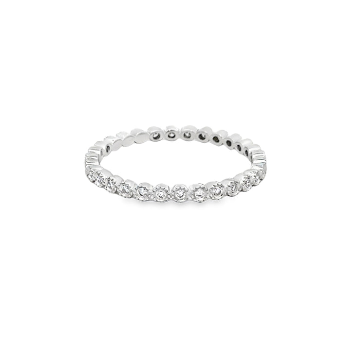 0.20 CTW Diamond 14K White Gold Stacking Band Ring
