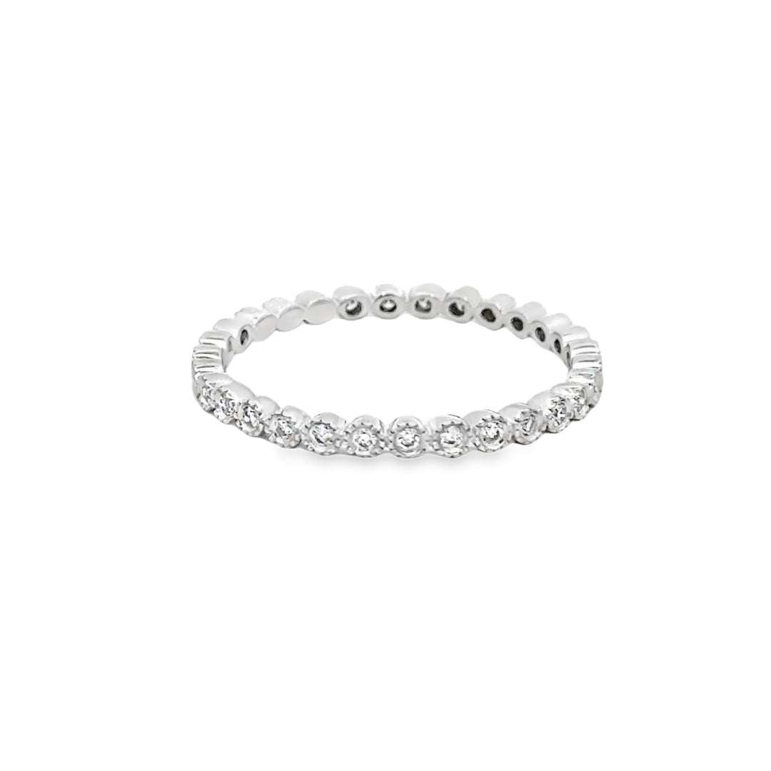 0.20 CTW Diamond 14K White Gold Stacking Band Ring