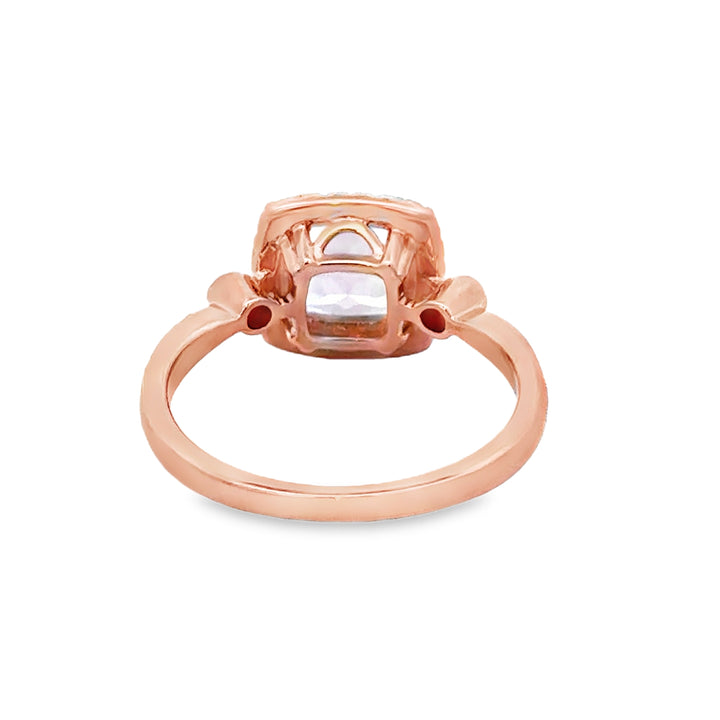 1.30 CT Morganite &amp; 0.18 CTW Diamond 14K Rose Gold Ring