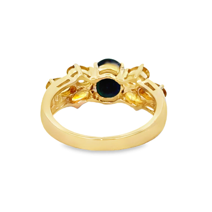 Yellow &amp; Blue Sapphire 14K Yellow Gold Ring