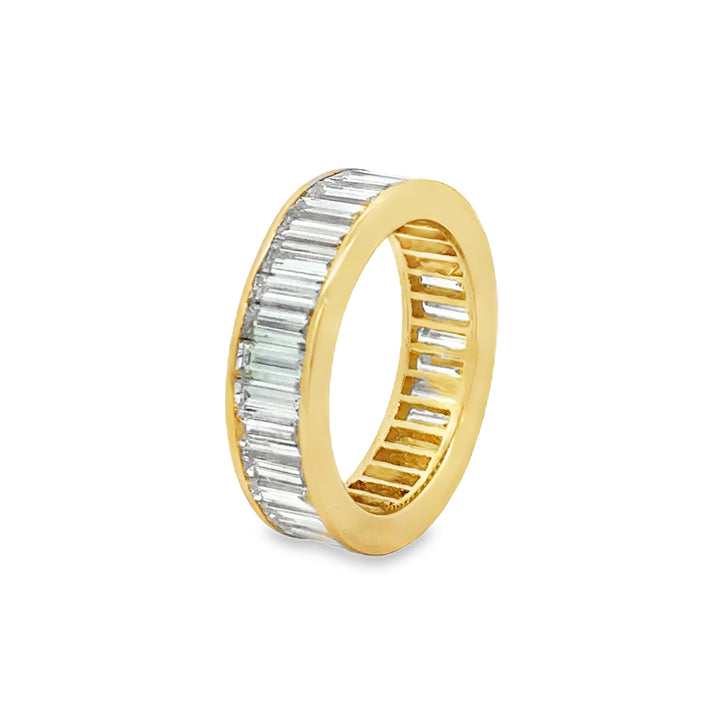 5.40 CTW Diamond 14K Yellow Gold Eternity Band Ring