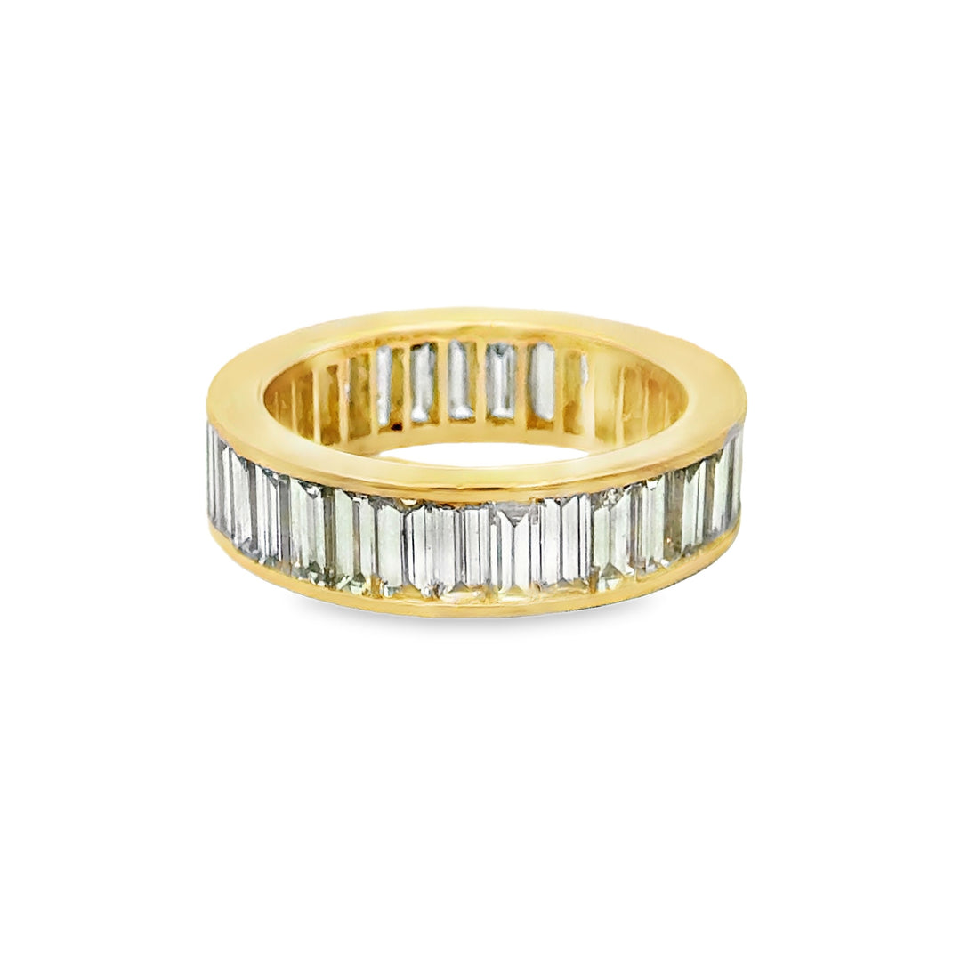 5.40 CTW Diamond 14K Yellow Gold Eternity Band Ring