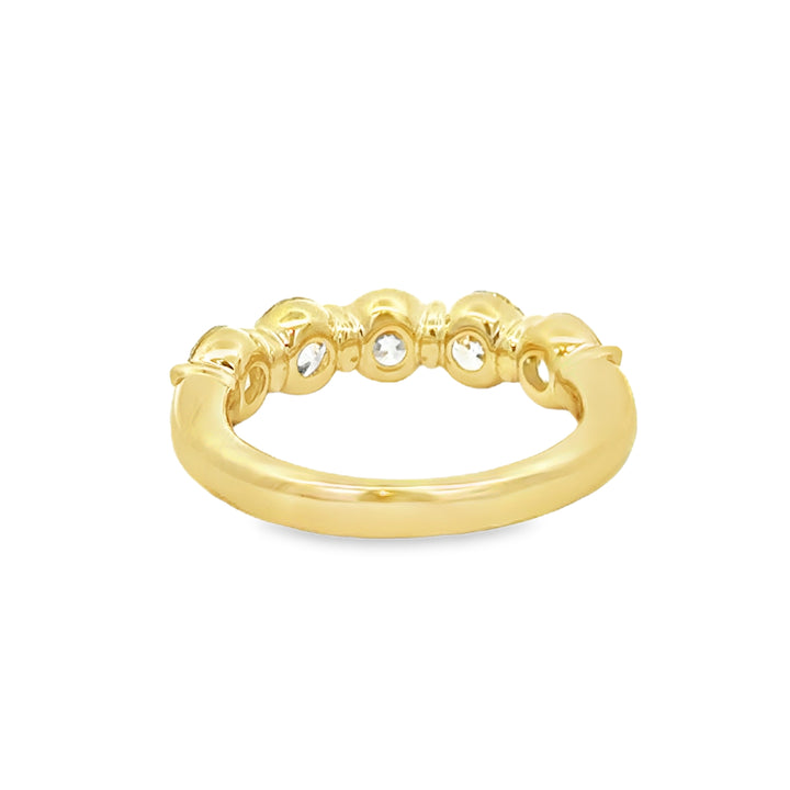 2.55 CTW Diamond 14K White Gold 5-Stone Band Ring