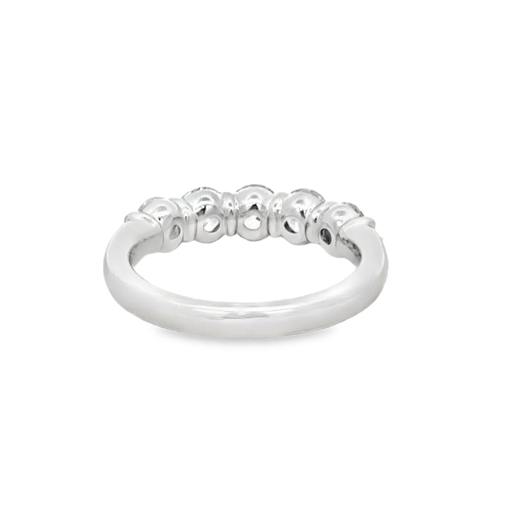 1.52 CTW Diamond 14K White Gold 5-Stone Band Ring