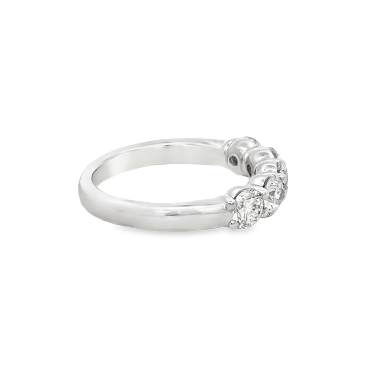 1.52 CTW Diamond 14K White Gold 5-Stone Band Ring