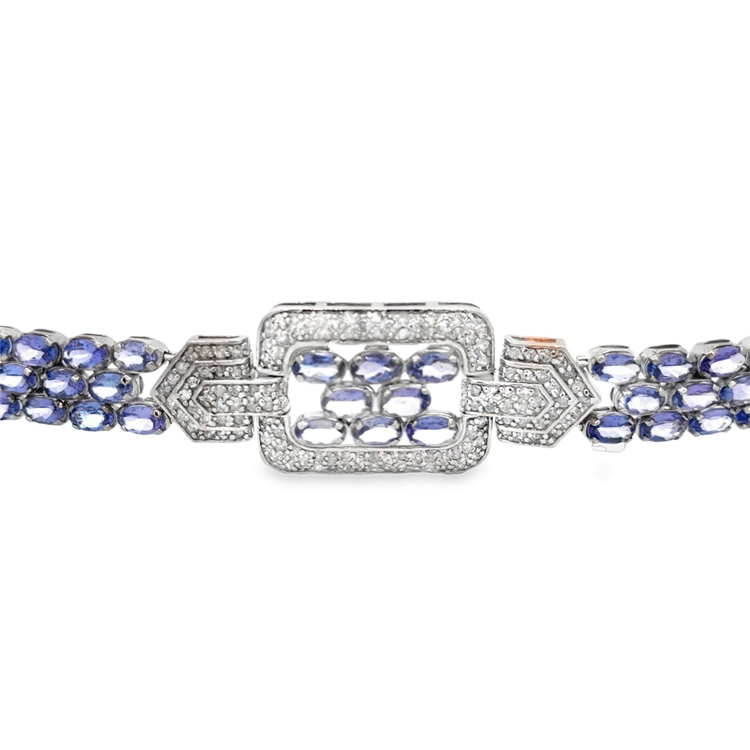 3.75 CTW Diamond & Tanzanite Bracelet