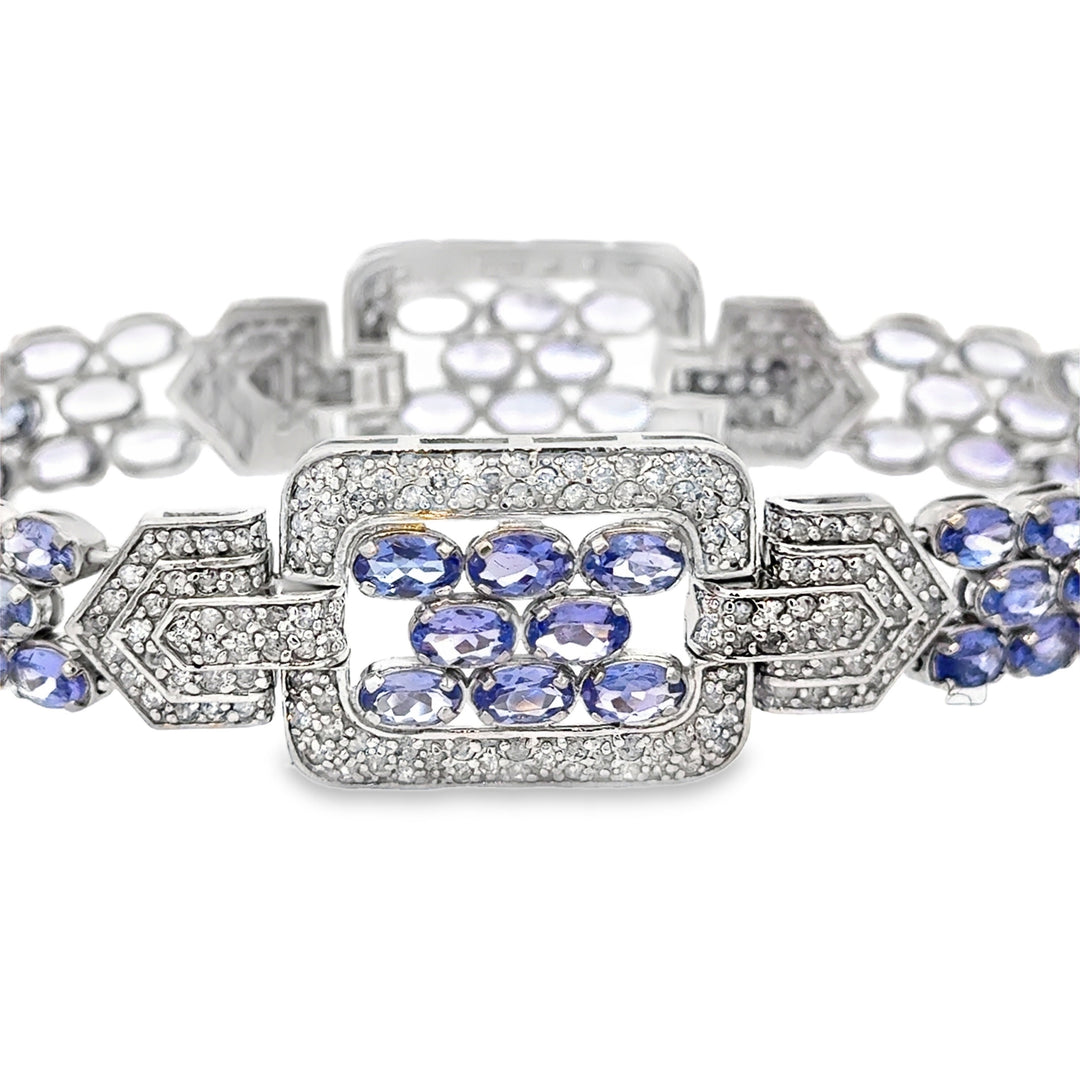 3.75 CTW Diamond & Tanzanite Bracelet