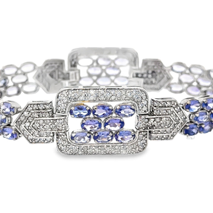 3.75 CTW Diamond & Tanzanite Bracelet