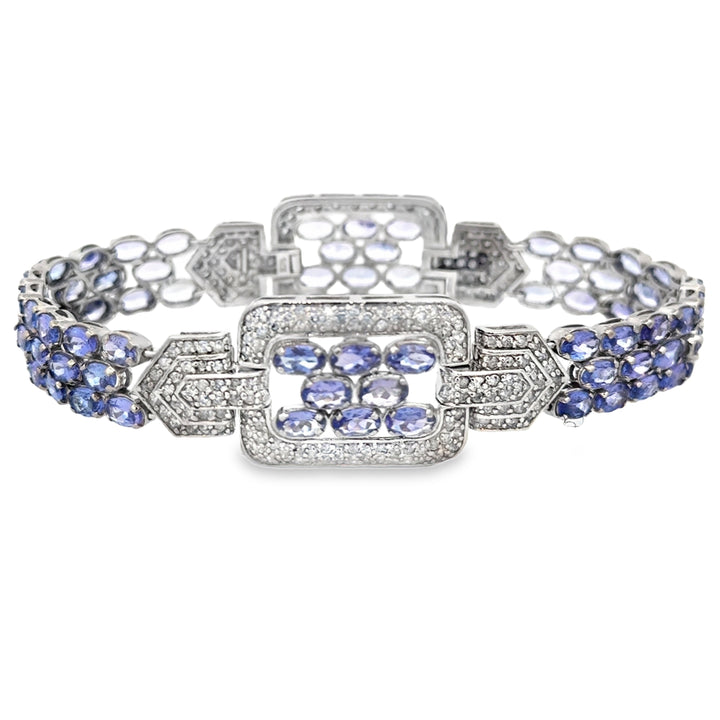 3.75 CTW Diamond & Tanzanite Bracelet