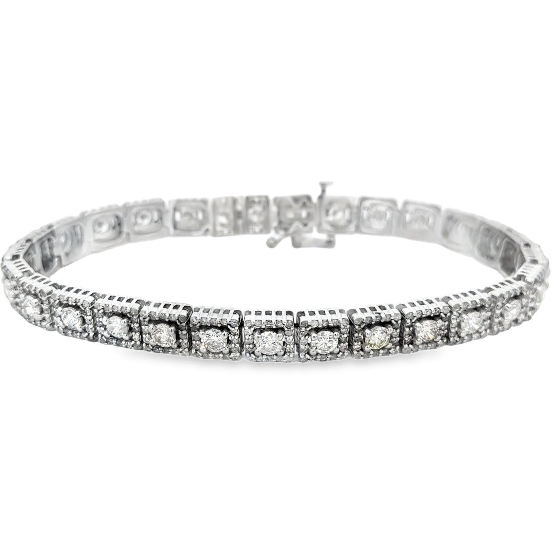 8.00 CTW Diamond 14K White Gold Bracelet