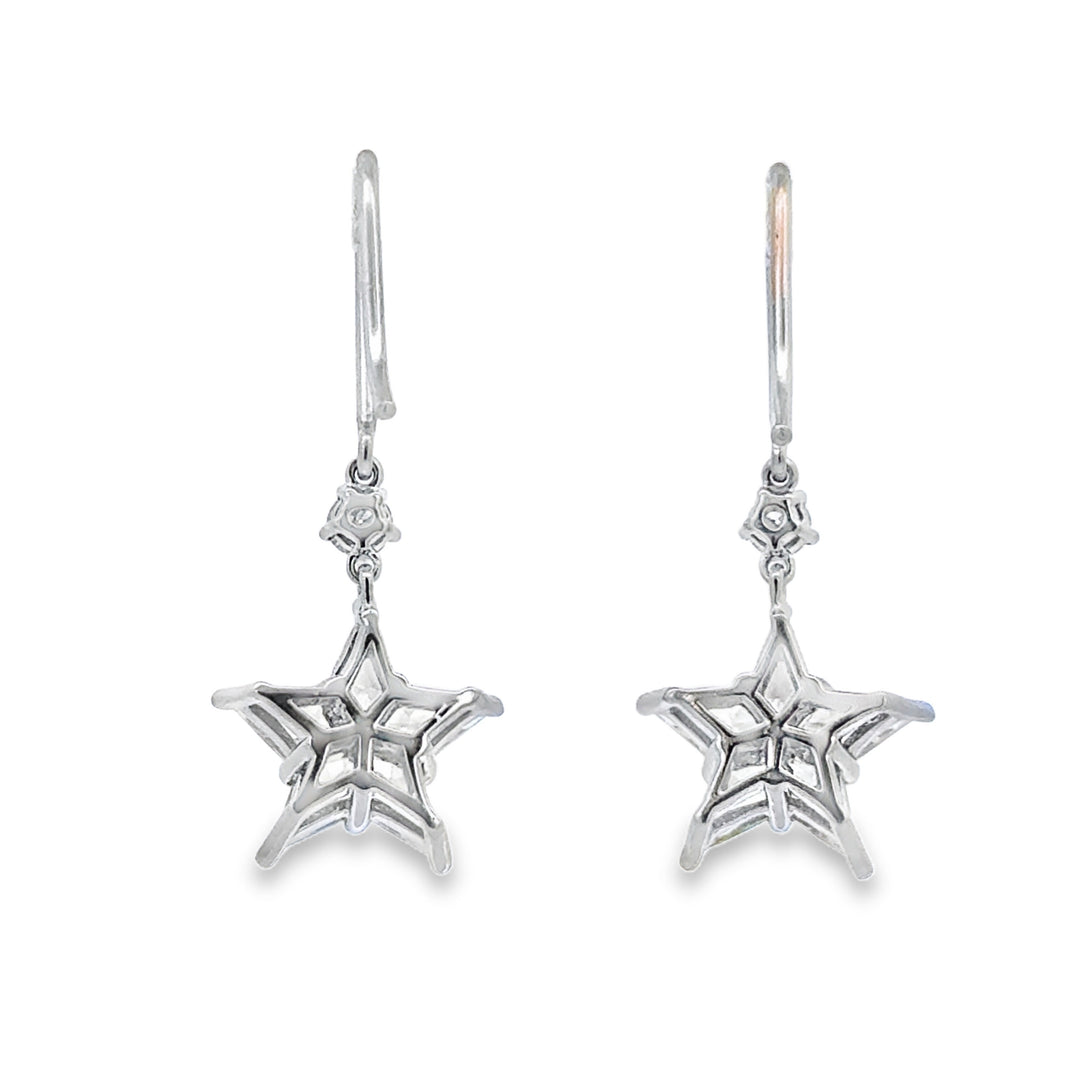 0.12 CTW Diamond Yellow Sapphire Platinum Tiffany & Co. Star Earrings