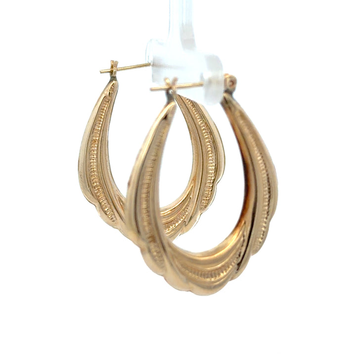 Estate 14K Yellow Gold Hoop Earrings
