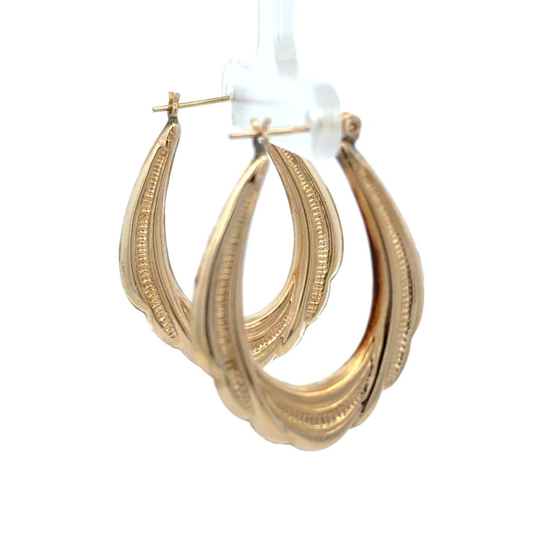 14K Yellow Gold Hoop Earrings