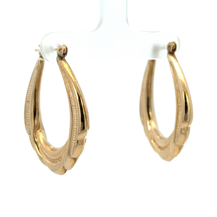 14K Yellow Gold Hoop Earrings