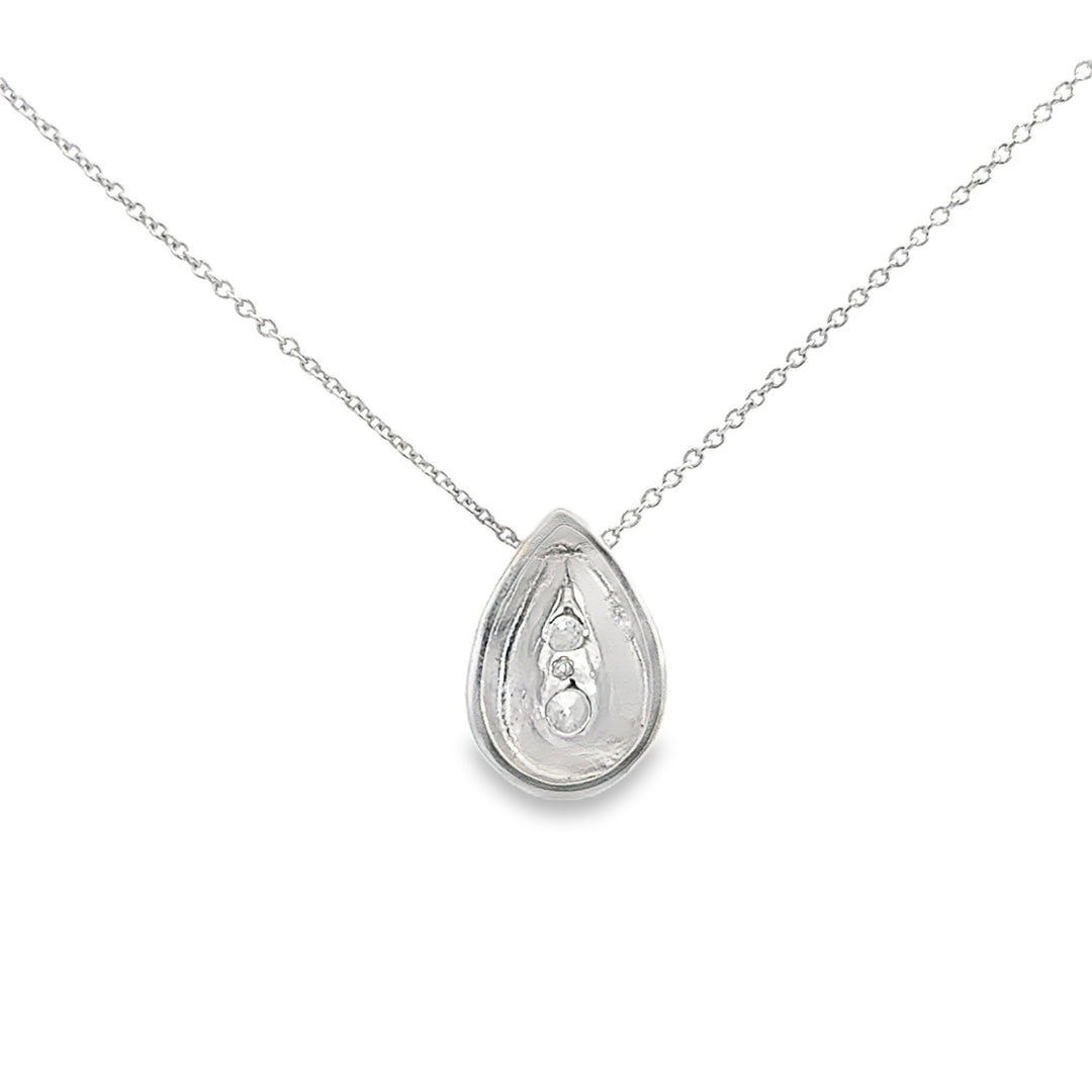 0.35 CTW Diamond 14K White Gold Pendant Necklace