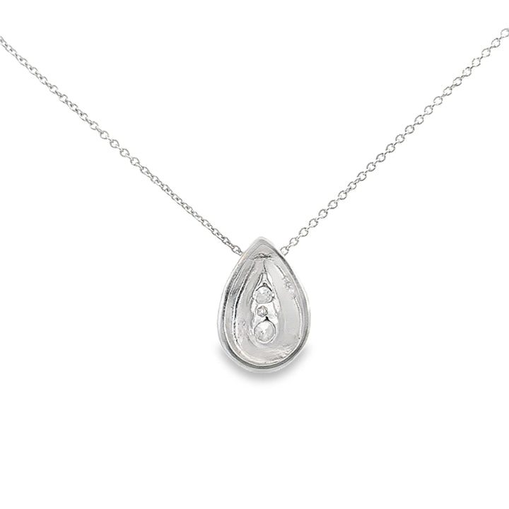 0.35 CTW Diamond 14K White Gold Pendant Necklace